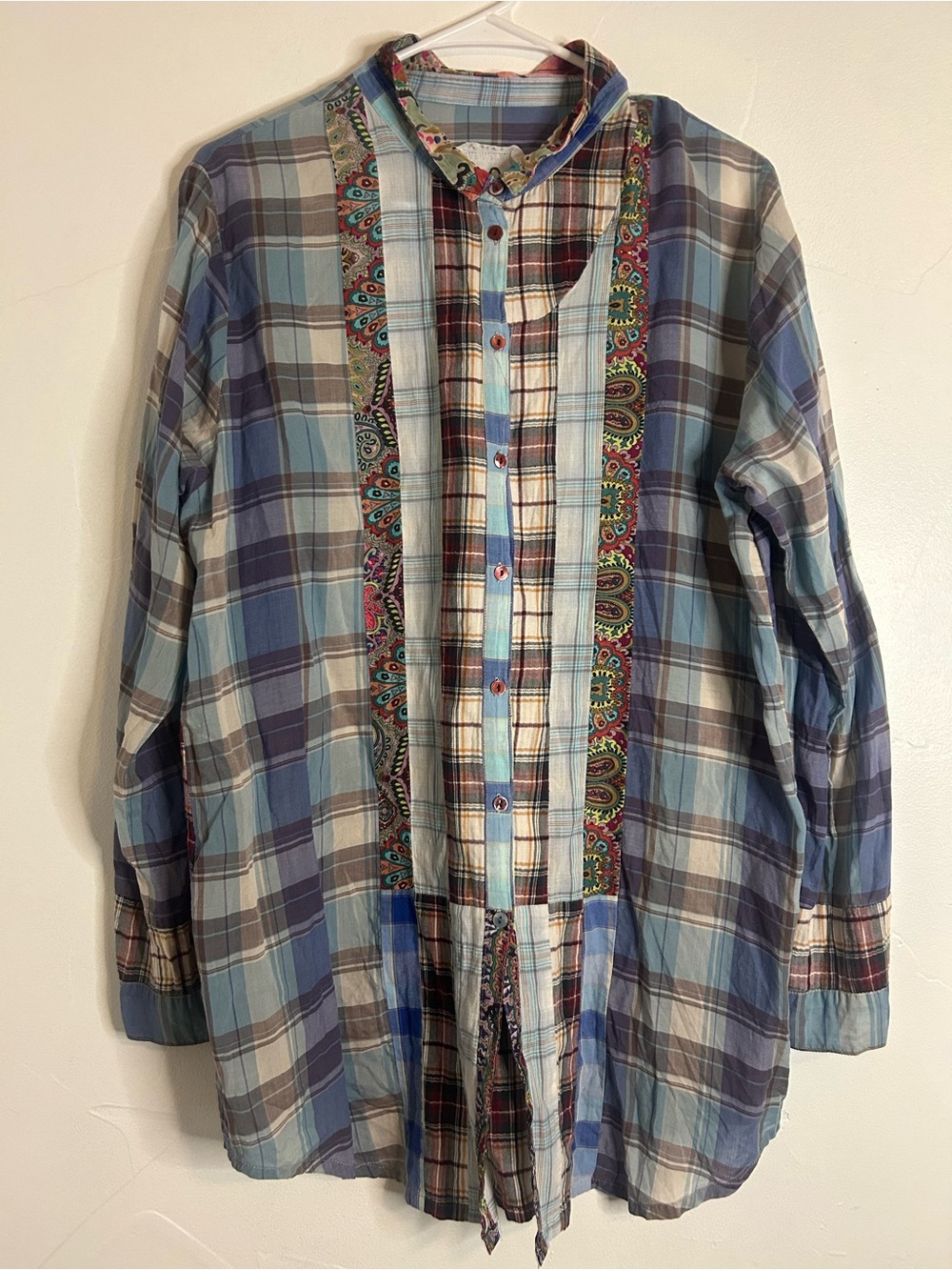 Johnny was long sleeve patchwork top